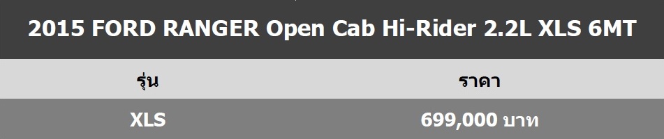 Ford Ranger 2.2 Open Cab Hi-rider XLS Price_